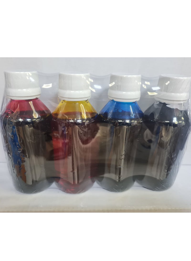 إنك ميت مجموعة الحبر السائل لإعادة تعبئة خراطيش Canon HP و Epson  4 ألوان 125ml - Image 4